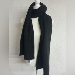 Torrid Center Cable Detail Black Knit Scarf